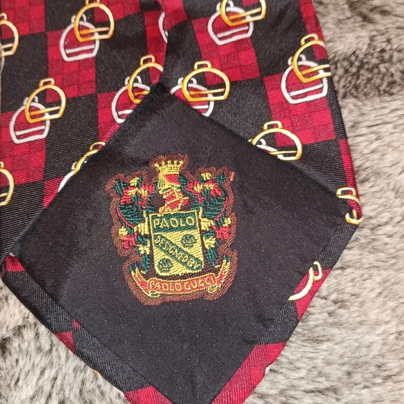 GUCCI Designed By Paolo Gucci Men's Vintage Silk Tie - Picture 4 of 4